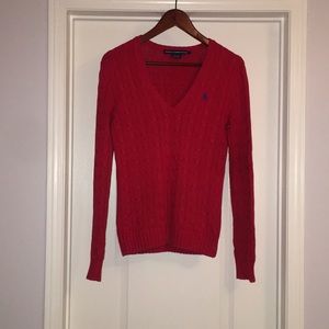 Ralph Lauren Red V-neck sweater